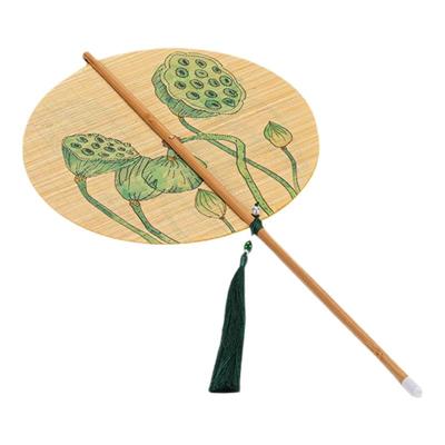 Auramoon扇子可卷竹编便携竹腰扇