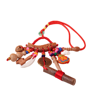 普陀山老桃木东南枝剑婴儿外出压宝宝惊孕妇护士夜班挂件