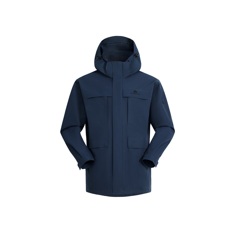 专柜同款【朱雀中长款冲锋衣】拓路者户外登山服男防风防水外套