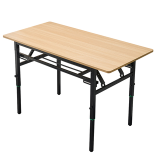 可升降折叠桌子简易实木餐桌便携式户外摆摊桌小户型长方形加高桌