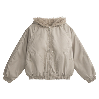 UNIFREE宽松毛绒绒棉服