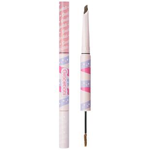 眉笔眉膏二合一!gracebabi立体双效刀锋眉笔染眉膏双头不易脱色