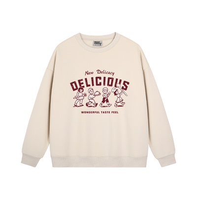 日常复古通勤风宽松百搭卫衣女潮