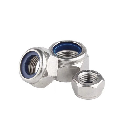 304不锈钢自锁防松螺母细牙