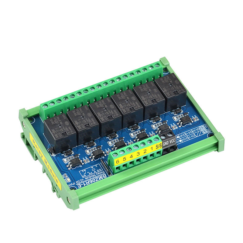 光耦隔离继电器模组模块 3.3V5V12V24V IO卡单片机PLC信号放大板