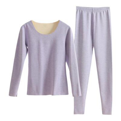 一体大码冬季女士发热加绒打底衫