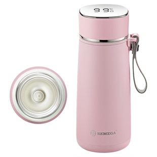 英国Bemega纯银保温杯女士高颜值2025新款女生男999银内胆水杯子