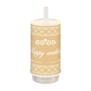 香槟色婚礼推推乐贴纸蛋糕筒烘焙白金花边订婚甜品台装饰结婚插牌