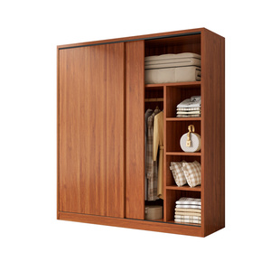 推拉门衣柜家用卧室简易组装出租房衣柜新款储物小型木质儿童柜子