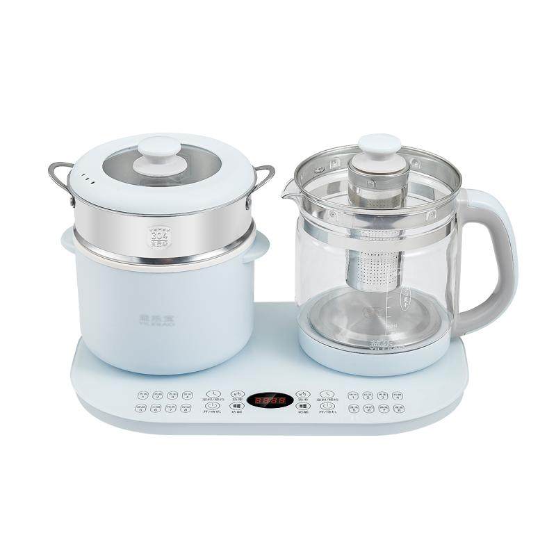 多功能玻璃养生壶加厚花茶黑茶煮茶器烧水壶恒温炖煮火锅套装2合1