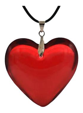 爱心项链心形吊坠玻璃千禧辣妹