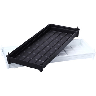 美莳长方形花盆托盘带排水口接水盘树脂塑料浸盆多肉渗水垫底支架