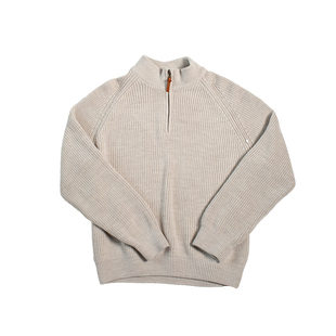 【克莱因蓝】几立 秋冬混纺立领拉链半开襟插肩袖毛衣