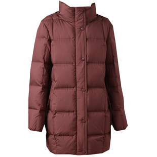 妈妈加厚羽绒服女中长款2025冬高端品牌时尚立领小个子白鸭绒外套