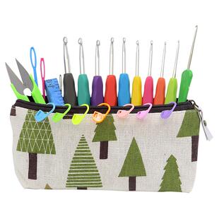 钩针工具套装勾针毛线手工编织全套软柄钩针毛衣针diy材料包教程