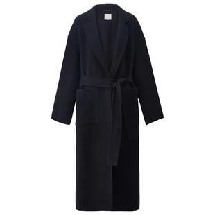 【季末折扣】欧时力 澳大利亚100%羊毛双面呢大衣外套女秋冬新品