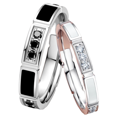 DR情见结婚对戒钻石戒指18K金