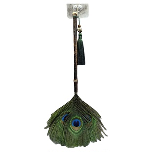 孔雀毛鸵鸟毛除尘掸鸡毛掸子扫灰家用老式除尘神器不扬尘静电吸尘