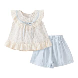 女童套装2026新款薄款女宝宝夏季衣服儿童超好看连衣裙短裤两件套