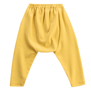 宝宝大屁屁裤春秋婴儿哈伦裤宽松小童舒绒棉长裤子秋款大裆裤外穿