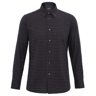 【棉质柔软】callisto卡利斯特秋季男士易打理棋盘格衬衫亲肤衬衣