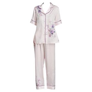 上海故事夏季国风仿真丝绸睡衣女冰丝新中式家居服新意礼物礼盒装