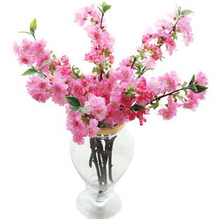 仿真海棠花绢花高档装饰摆件客厅插花花艺樱花桃花餐桌花摆花