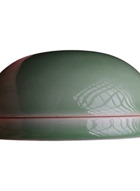 青瓷浅底高盖陶瓷缸朱印泥盒国画