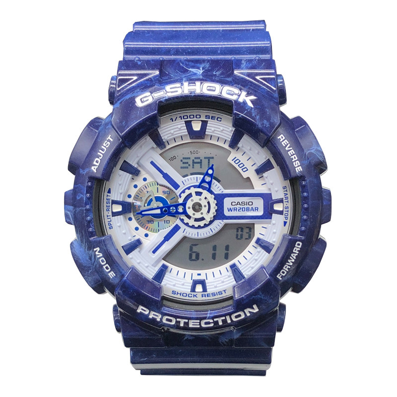 卡西欧手表青花瓷农家橡树电子男表 GA-110BWP/2100/700BWP-2APFQ