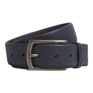 【礼物】ZEGNA杰尼亚皮带海军蓝皮革商务通勤腰带3.2CM宽