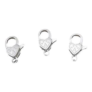 s925纯银龙虾扣狗爪爱心扣项链手链连接扣子手工DIY饰品配件扣头