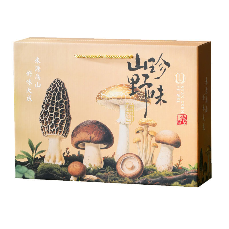 中秋节山珍礼盒装菌菇特产香菇野生菌类干货汤料包团购送礼