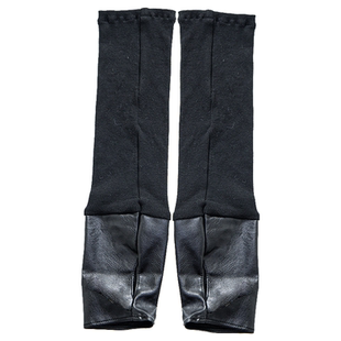 SS2L极简原创暗黑风皮质弹力针织拼接机能风时尚造型街头潮流手套