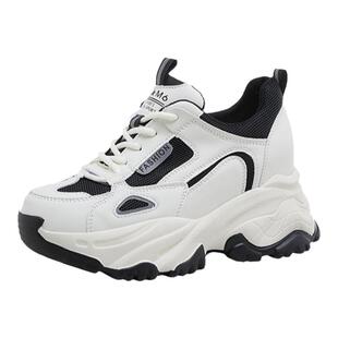 内增高女运动鞋厚底老爹鞋女8cm增高女鞋春秋百搭小个子女鞋ins潮