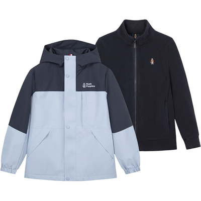 暇步士男童女童三合一厚风衣外套