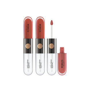 【红运CP】意大利KIKO双头唇釉镜面水光玻璃唇蜜口红雨衣 3件套装