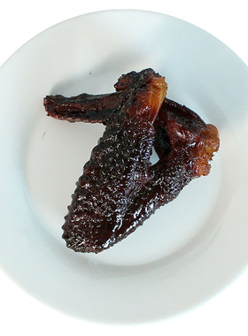 仿真黑卤鸭翅食品模型卤味假菜