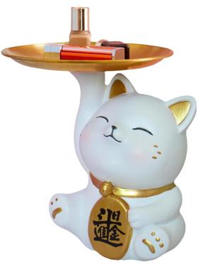 招财猫收纳托盘电视柜开业礼品