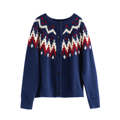 古苔圣诞费尔岛毛衣北欧风格外套