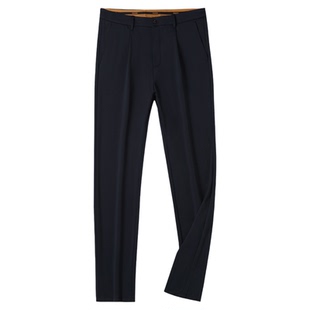 百胜狐加肥加大通勤工作上班男秋抗皱免烫宽松防风重磅厚长裤