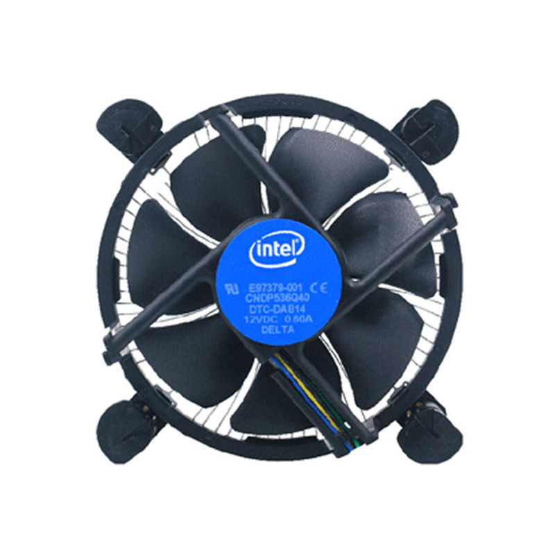 intel英特尔原装789101213代散热器风扇铜铝芯静音风扇四针线温控
