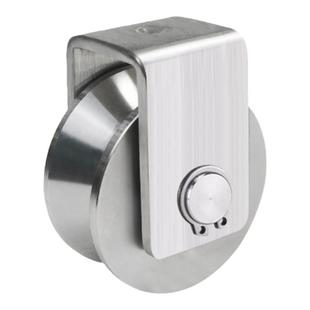 304不锈钢滑轮带轴承u型v型h型槽轮平移门滑轮起重定滑轮吊轨道轮