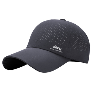 jeep吉普夏季男士防晒棒球帽户外跑步网球运动透气鸭舌太阳帽子男
