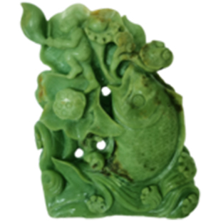 三羊开泰万事吉象如意连年有余鱼摆件天然岫玉家居办公室客厅玄关