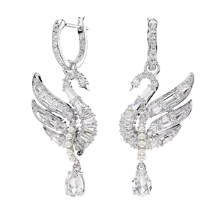 【新品】施华洛世奇Swan 女士时尚天鹅耳环轻奢百搭送礼物配饰