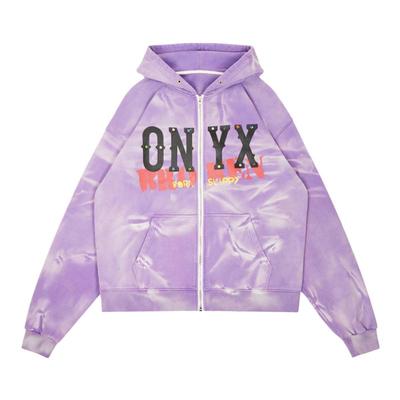 Brokenonyx水波纹印花做旧卫衣