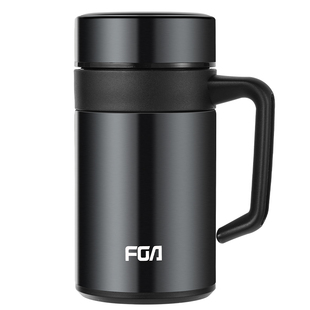 富光不锈钢保温杯高档水杯带手柄办公室男女款带把手泡茶杯子定制