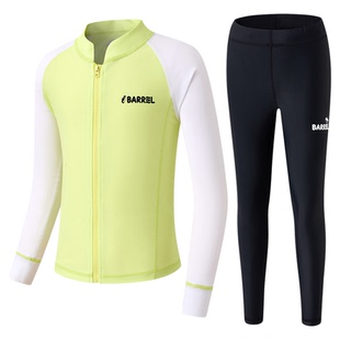 韩国BARREL儿童泳衣男女童潜水服冲浪衣防晒游泳衣速干长袖水母服