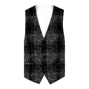 callisto卡利斯特男士商务西装马甲棉麻背白拼接时尚修身马甲背心