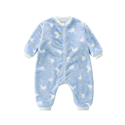 男童连体睡衣儿童秋冬款2025新款